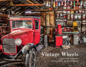 2025 Vintage Wheels Wall Calendar