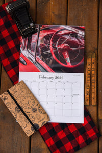 2026 Vintage Wheels Wall Calendar
