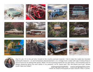2026 Vintage Wheels Wall Calendar