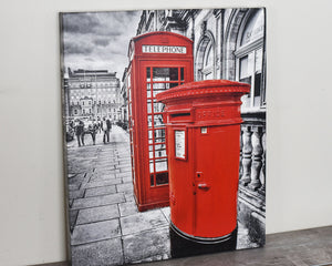 Telephone Booth Mail Box, 20x24 Canvas