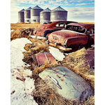 Vintage Car In A Prairie Landscape
