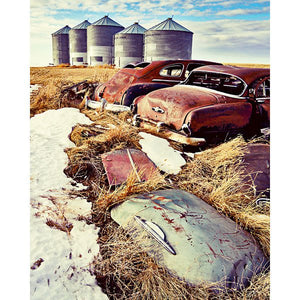 Vintage Car In A Prairie Landscape -8x10