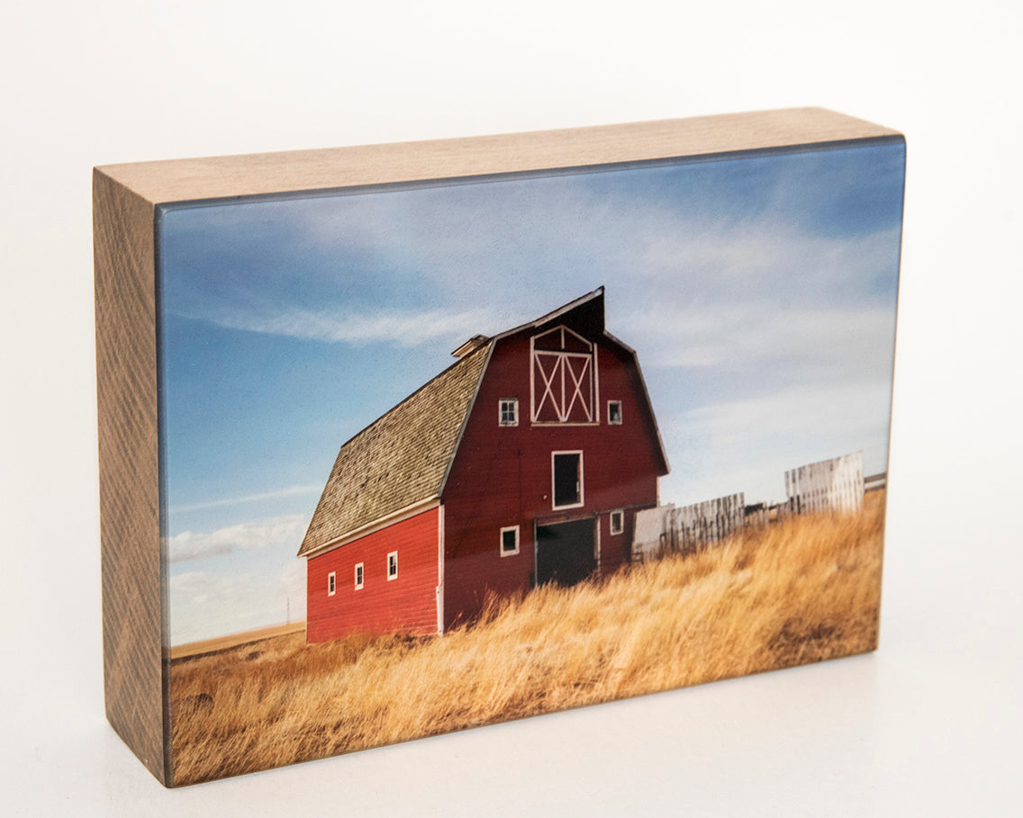 Red Bar Block The White and Red Barn 5x7 Photo Block – jengregoire